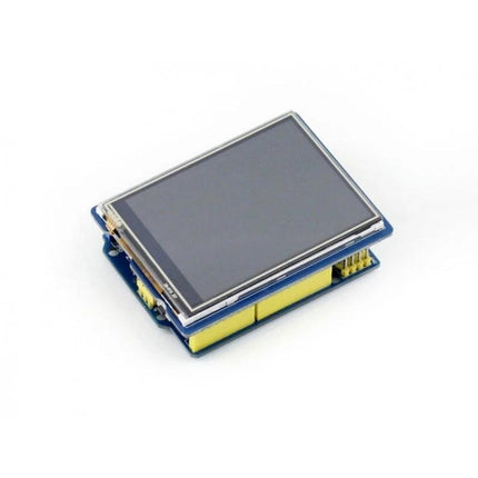 Compact 2.8 Inch Touch LCD Shield for Arduino Displays - compact resistive touchscreen TFT shield for Arduino projects