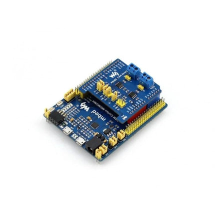 Waveshare RS485 CAN Shield for NUCLEO Arduino Communication Projects compact blue shield showing RS485 and CAN terminals on NUCLEO board
