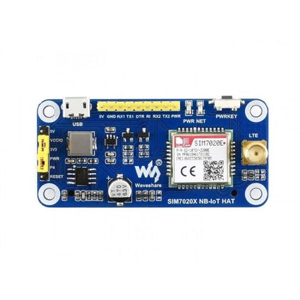 Waveshare NB-IoT HAT for Raspberry Pi Wireless Projects in Europe and Asia - SIM7020E compact NB-IoT expansion board