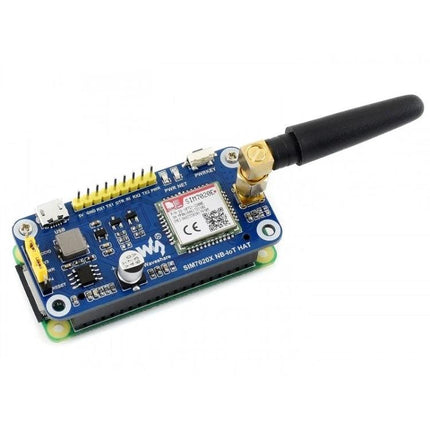 Waveshare NB-IoT HAT for Raspberry Pi Wireless Projects in Europe and Asia - SIM7020E module with antenna for low-power IoT tracking