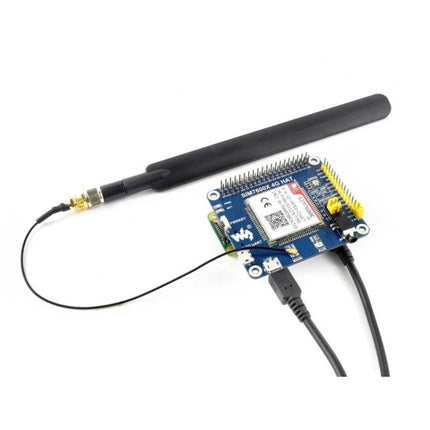 Waveshare 4G/3G HAT for Raspberry Pi Connectivity in Europe and Asia - SIM7600E-H module with antenna for IoT, GPS tracking, SMS and data