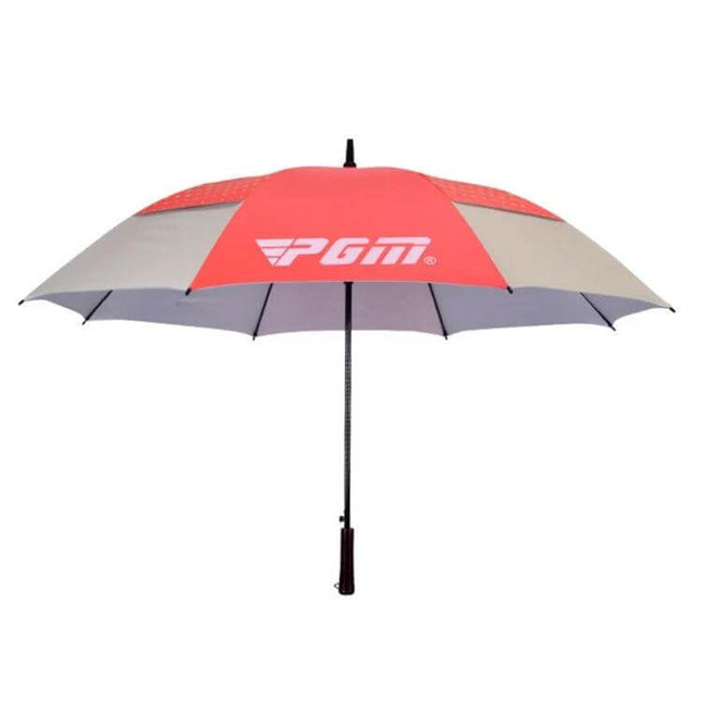 PGM 53-Inch Automatic Golf Umbrella for Sun Protection in Red - red sun-shield golf umbrella for outdoor comfort