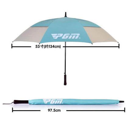 PGM 53-Inch Automatic Golf Umbrella for Sun Protection in Red - lightweight sun-shielding golf umbrella with automatic open, visible red color for outdoor use