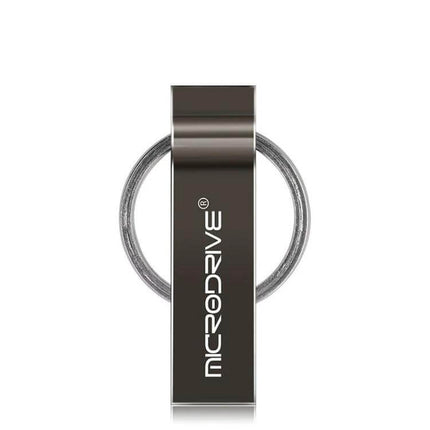 Portable MicroDrive 4GB Metal Keychain USB Storage Drive - compact metal USB keychain for documents, photos and music, attaches to keys