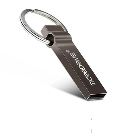 Portable MicroDrive 4GB Metal Keychain USB Storage Drive - compact metal keyring USB stick for files, photos, music