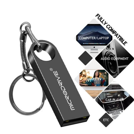 MicroDrive 16GB USB Flash Drive for File Storage and Transfer slim metal keychain USB for quick transfers, backups, photos and travel with write-protect switch