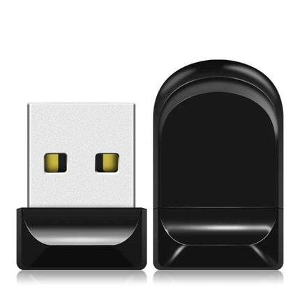 Compact 16GB USB Flash Drive for Everyday File Storage and Transfer - compact black USB 2.0 stick with plastic shell for documents and photos