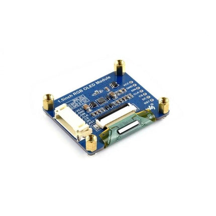 Waveshare 1.5 Inch RGB OLED Display Module for Electronics Projects compact 128x128 OLED module for wearables and Raspberry Pi prototypes