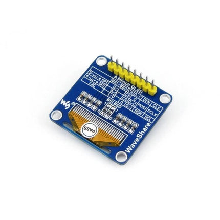 Waveshare 0.96 Inch OLED Display for Electronic Projects - compact SSD1306 module showing pins and flex connector for IoT and microcontroller prototypes