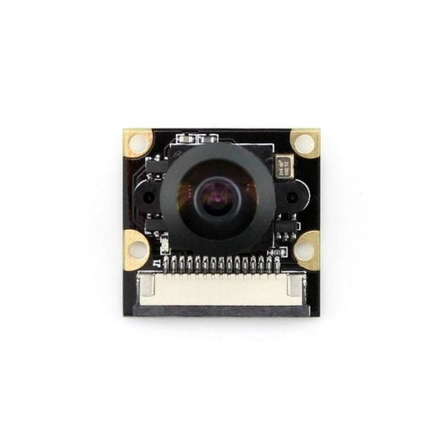 Waveshare Fisheye Camera Module for Raspberry Pi Projects mounted camera module with wide-angle lens for surveillance and robotics