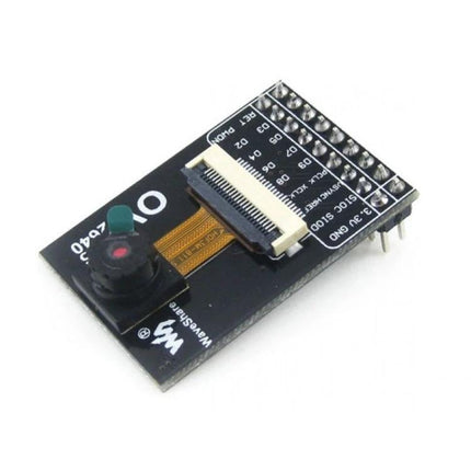 Waveshare 2 Megapixel Camera Module for Project Imaging mounted on breakout board for Raspberry Pi prototyping and DIY surveillance projects