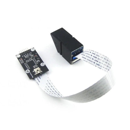 Waveshare UART Optical Fingerprint Reader for Secure Access compact module with ribbon cable and UART board for biometric door lock integration