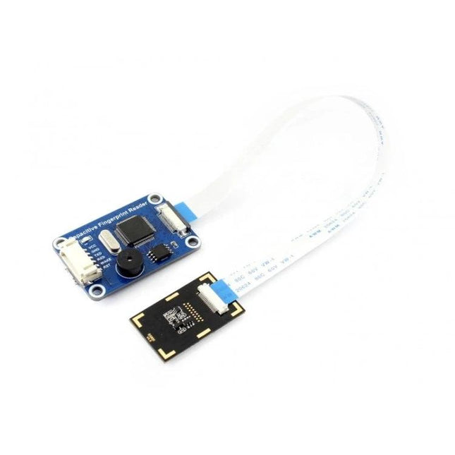 Waveshare Capacitive Fingerprint Reader for Secure Identity Verification compact module with STM32F105 and semiconductor sensor for access control