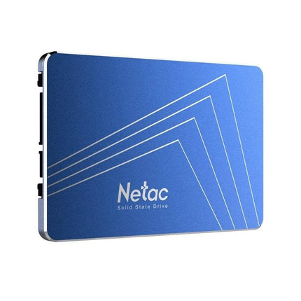 Netac N600S 1TB Solid State Drive for Reliable Storage Needs slim blue SATA SSD angled product photo