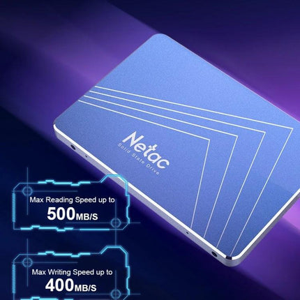 Netac N600S 1TB Solid State Drive for Reliable Storage Needs - blue SATA SSD showing up to 500MB/s read and 400MB/s write performance