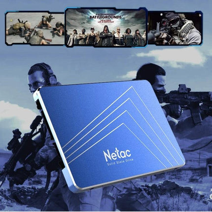 Netac N600S 1TB Solid State Drive for Reliable Storage Needs - blue SATA SSD shown with gaming background