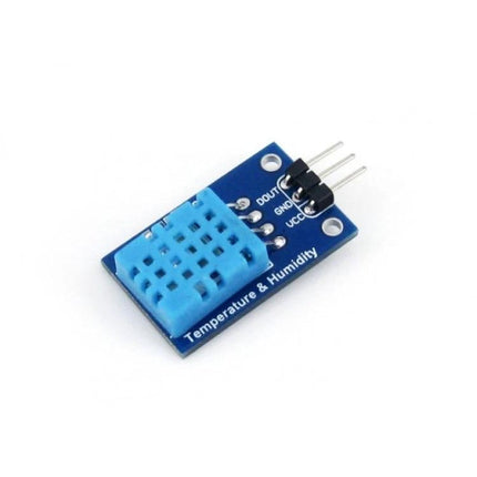 Waveshare Digital Sensor for Measuring Temperature and Humidity Levels compact DHT11 module on PCB with 3-pin header for projects