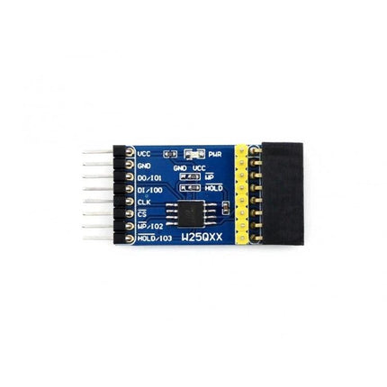Waveshare Serial Flash Board for Electronic Data Storage compact W25Q128JV SPI module for embedded data logging and firmware storage