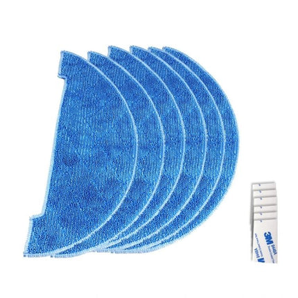 ILIFE Vacuum Cleaner Replacement Cleaning Kit with Rags and Stickers blue microfiber mop pads and adhesive strips for robot vacuum maintenance