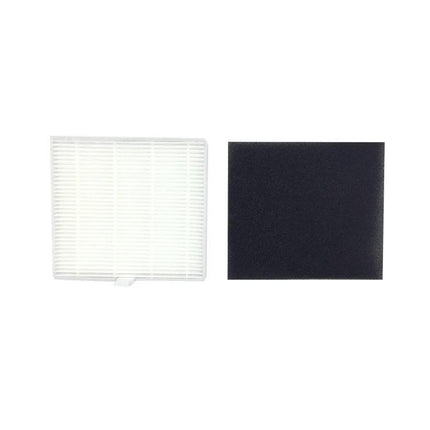 Replacement Side Brushes and Filters for ILIFE V8S Vacuum Maintenance — white HEPA filter and black foam filter set