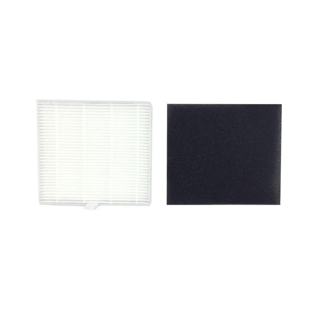 Replacement Side Brushes and Filters for ILIFE V8S Vacuum Maintenance — white HEPA filter and black foam filter set