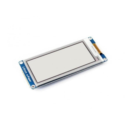 Waveshare 2.9 Inch Three-Color E-Ink Display Module for Signs shown angled on white background, 296x128 red black white screen