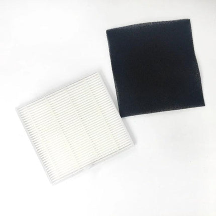 ILIFE Compatible Filter Mesh for Vacuum Cleaner Maintenance - replacement white HEPA and black foam filter pair for ILIFE robot vacuum upkeep