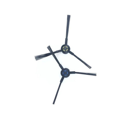 Pair of ILIFE Replacement Side Brushes for Robot Vacuums — two black three-armed side brushes compatible with ILIFE A9 A7 V8S series