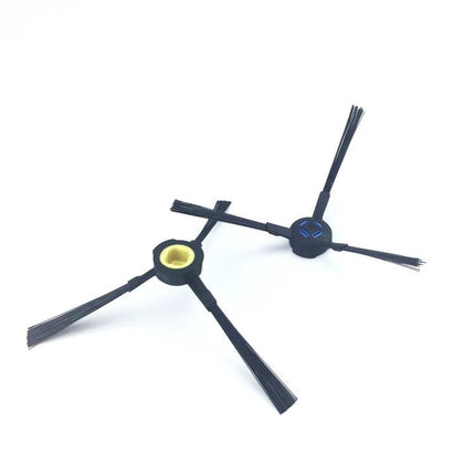 Pair of ILIFE Replacement Side Brushes for Robot Vacuums – two black 3-armed side brushes compatible with ILIFE A9 A7 V8S