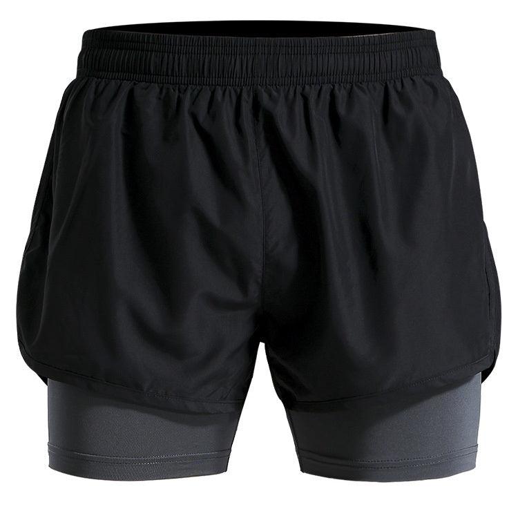 Men's Stretchable Two-in-One Sports Shorts