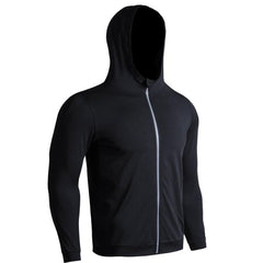 Men's Casual Hooded Sports Zipper Jacket - Grey XXL