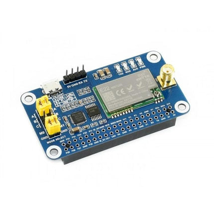 Waveshare LoRa HAT for Raspberry Pi with 433MHz Frequency compact SX1268 long-range 5km sensor gateway board