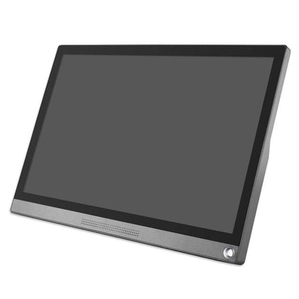 Waveshare 15.6-Inch Portable Touch Monitor for Raspberry Pi showing sleek portable FHD capacitive touchscreen for coding and travel use