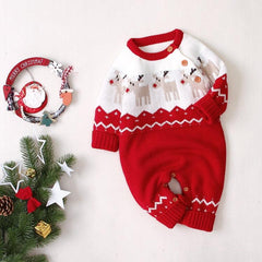 Festive Cartoon Reindeer Leotard for Kids