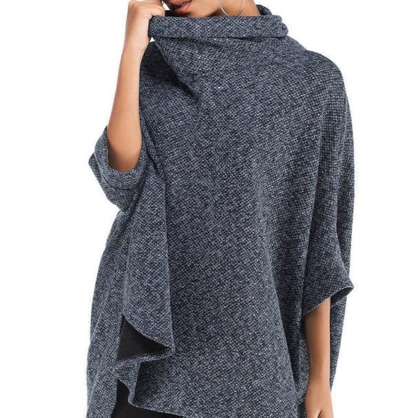 Cozy Long-Sleeve Batwing Hooded Sweater