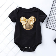 Soft Cotton Short-Sleeved Baby Jumpsuit