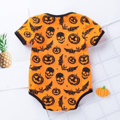 Halloween-themed Baby Bodysuit with Short Sleeves