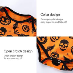 Halloween-themed Baby Bodysuit with Short Sleeves