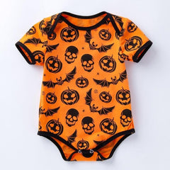 Halloween-themed Baby Bodysuit with Short Sleeves