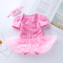 Floral Two-Piece Baby Tutu Romper Dress Set