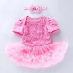 Floral Two-Piece Baby Tutu Romper Dress Set