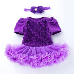 Floral Two-Piece Baby Tutu Romper Dress Set