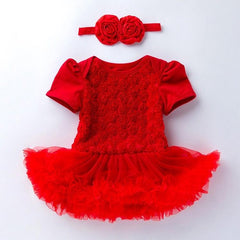 Floral Two-Piece Baby Tutu Romper Dress Set