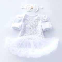 Floral Two-Piece Baby Tutu Romper Dress Set