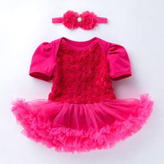 Floral Two-Piece Baby Tutu Romper Dress Set