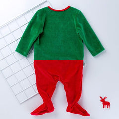 Christmas Infant Long-Sleeve Santa Claus Jumpsuit and Hat Set