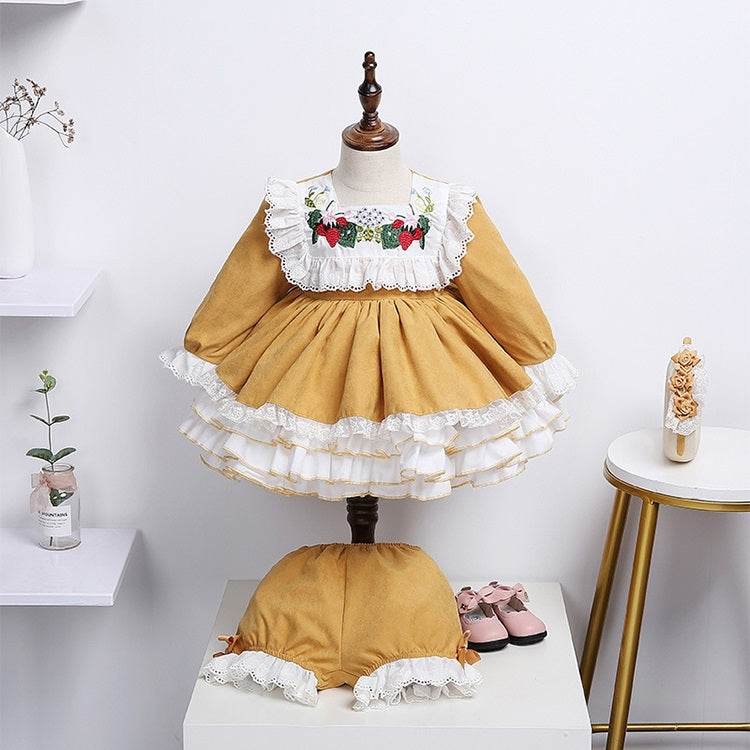 Sweet And Cute Three-Piece Princess Dress For Kids 80-130