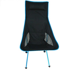 Lightweight Portable Folding Camping Chair with Backrest - Durable Aluminum Alloy Beach and Fishing Recliner