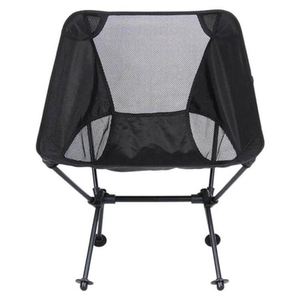 Outdoor Portable Folding Camping Chair Black for Beach and Fishing lightweight aluminum frame with breathable mesh, compact foldable travel chair