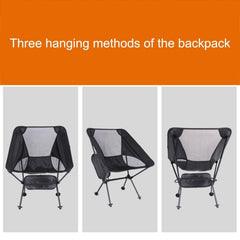 Lightweight Folding Camping Chair with Backrest - Portable Fishing and Beach Recliner in Aviation Aluminum Alloy